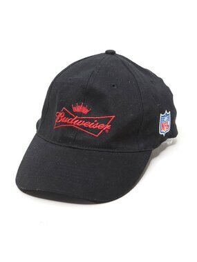Budweiser Beer Super Bowl XLII 2008 Black Flex Fit Hat Embroidered Cap Retro